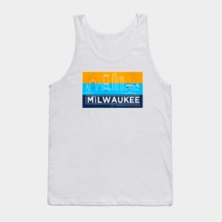 MKE Flag & City Skyline • Milwaukee, WI Tank Top